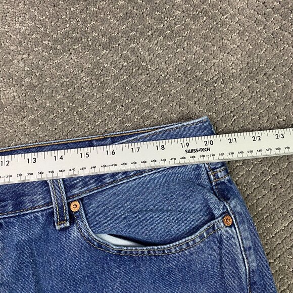 Levi's 505 Regular Fit Straight Leg Jeans Men's 40 x 32 Fits 40 x 30 Blue Cotton - Picture 9 of 13